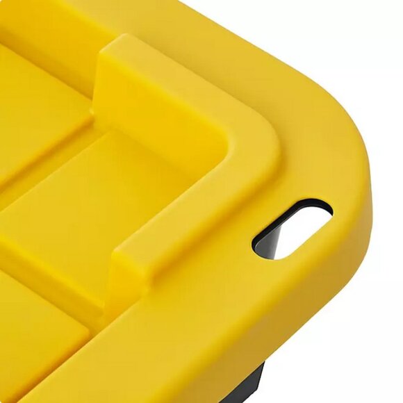Member's Mark 27 Gallon Heavy-Duty Black and Yellow Storage Tote, 20.6" D x 30.6 - Picture 3 of 4